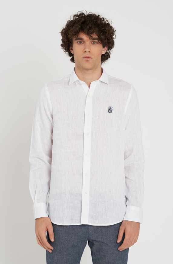 PURE LINEN LONG-SLEEVED SHIRT