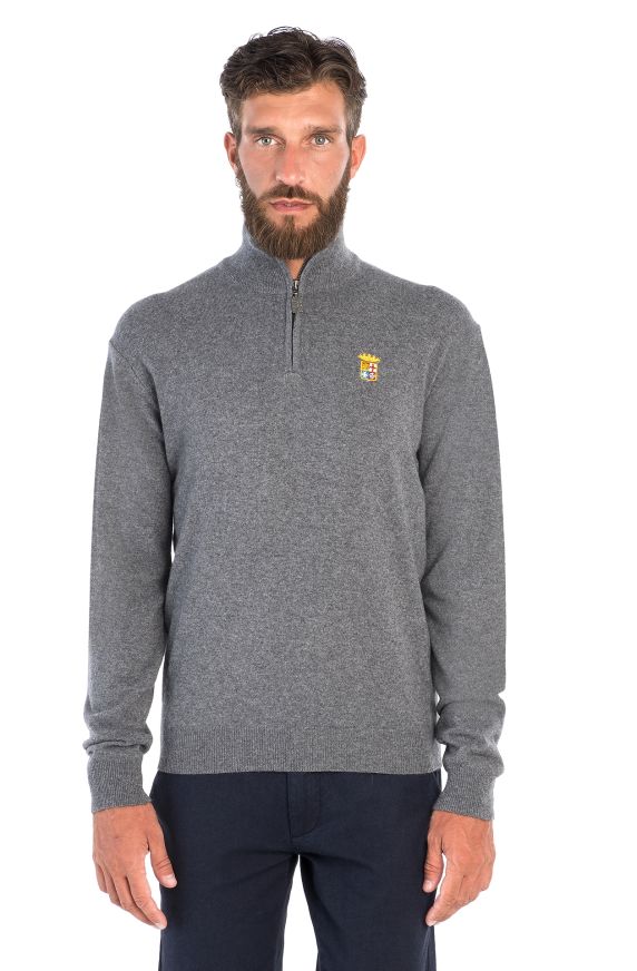 HALF ZIP LUPETTO SWEATER