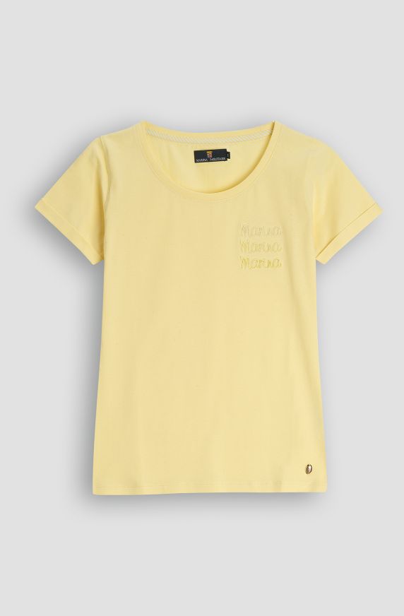 T-shirt donna ricamo sul cuore