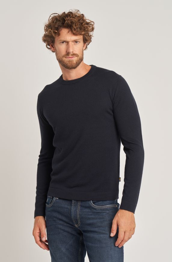 Maglione da uomo Classic in misto lana giro collo