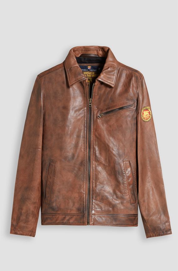 Brigata Marina San Marco men's leather jacket