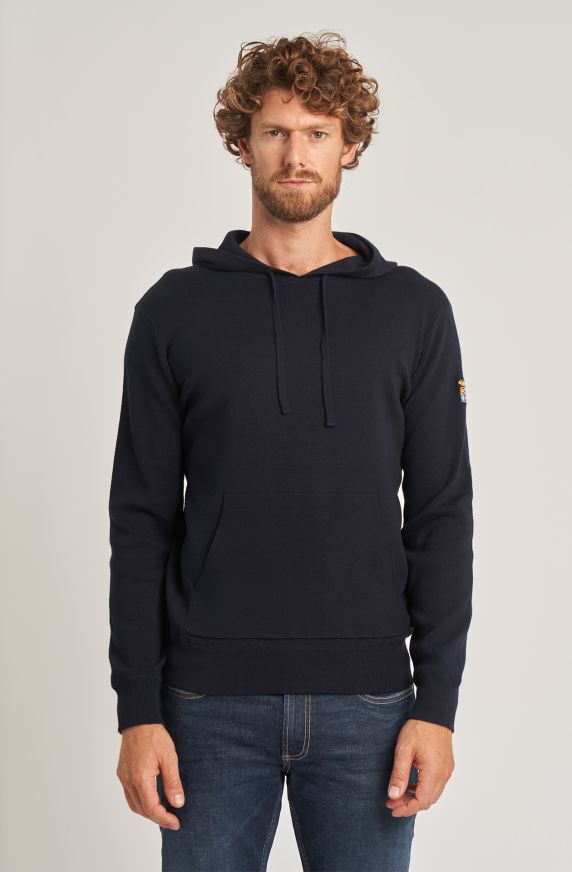 Organic cotton men's sweatshirt with hood