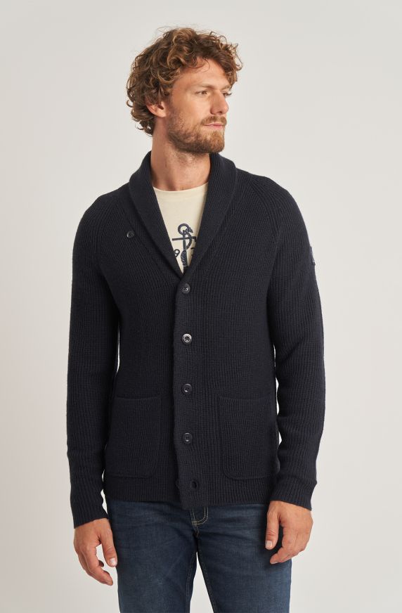 Amerigo Vespucci men's cardigan in wool blend with buttons