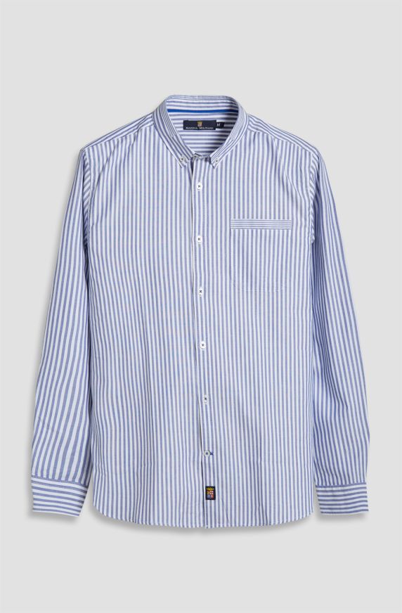 Camicia da uomo in cotone manica lunga