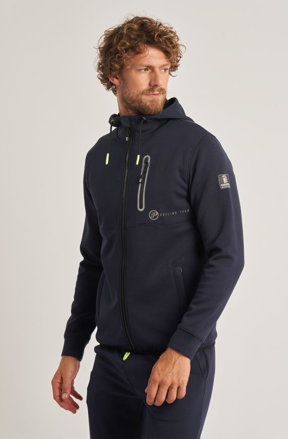 Felpa da uomo Sailing Team in interlok full zip