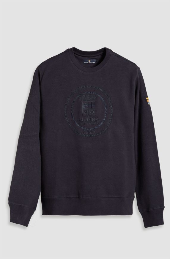 Organic men's crew-neck cotton sweatshirt