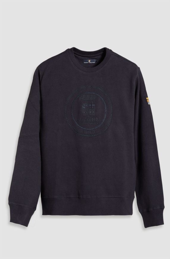 Organic men's crew-neck cotton sweatshirt