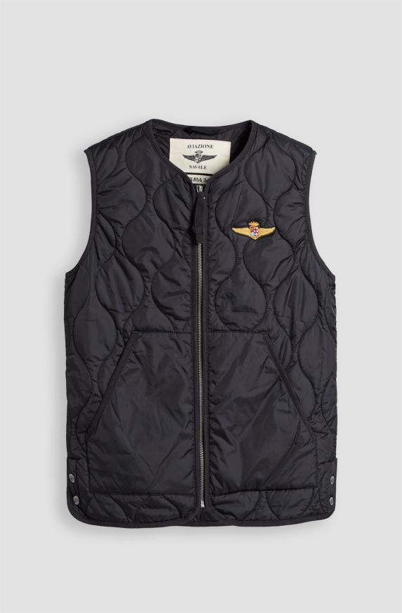 Naval Aviation men's sleeveless vest in quilted nylon