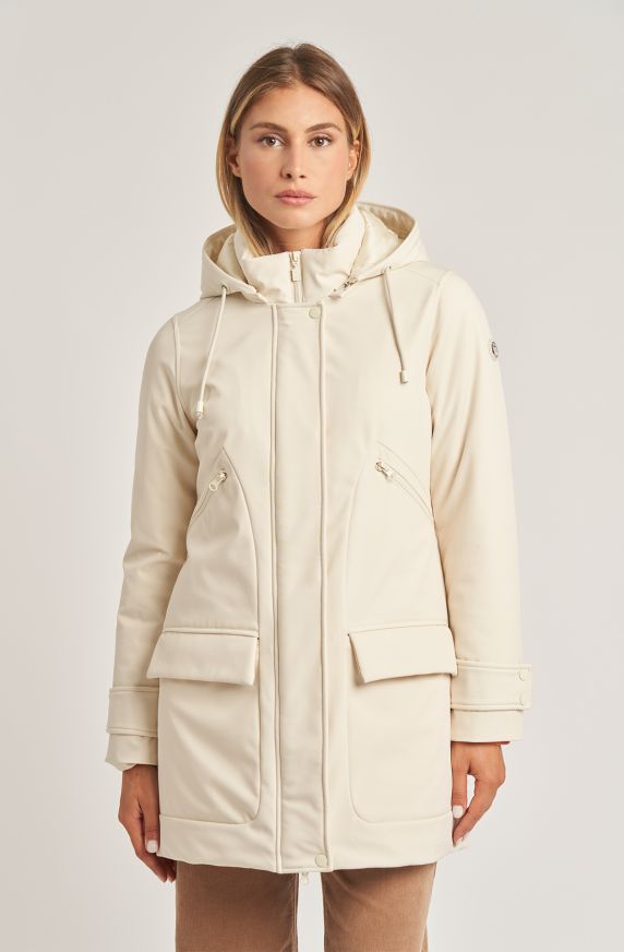 Women's soft shell jacket with hood