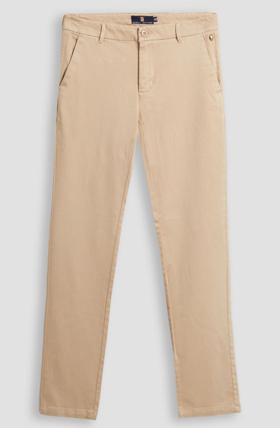 Women's cotton blend chino trousers