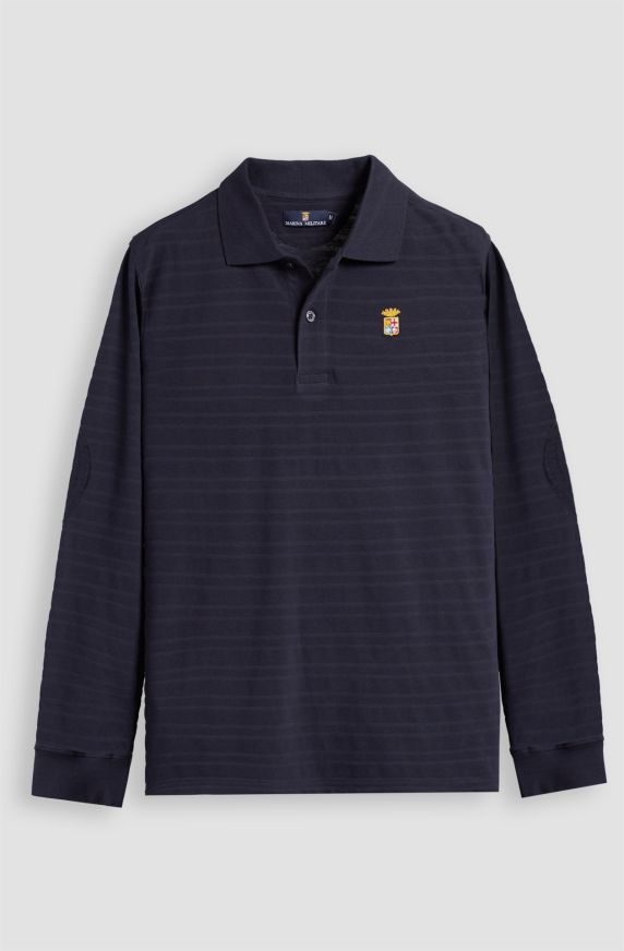 Classic men's polo shirt in long-sleeved cotton