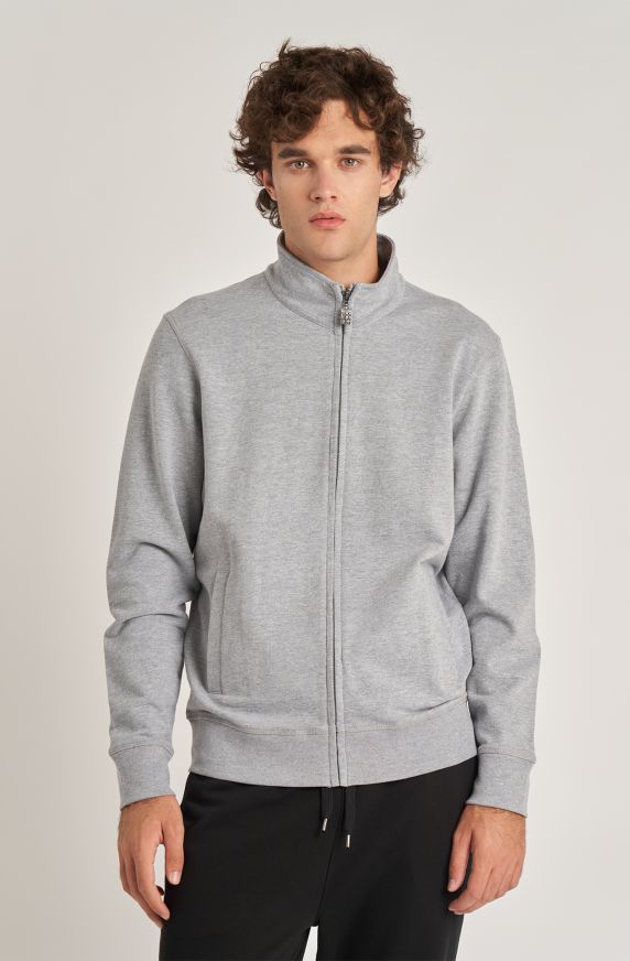 Essential men's full zip cotton sweatshirt