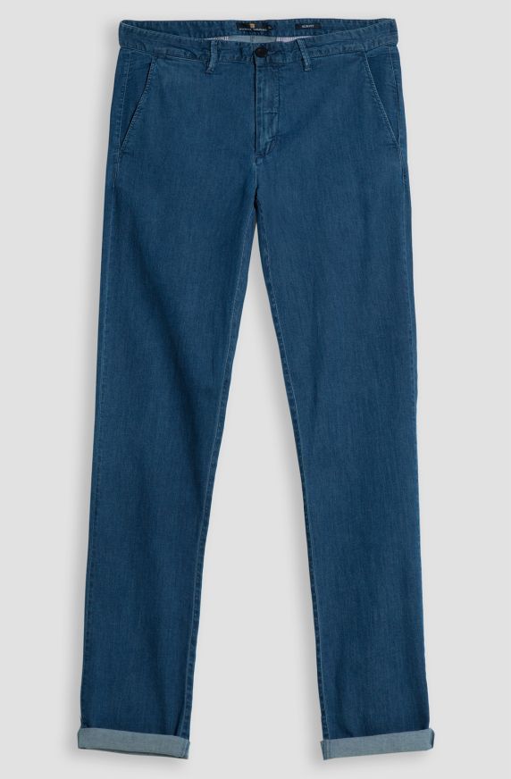 Men's stone washed cotton trousers