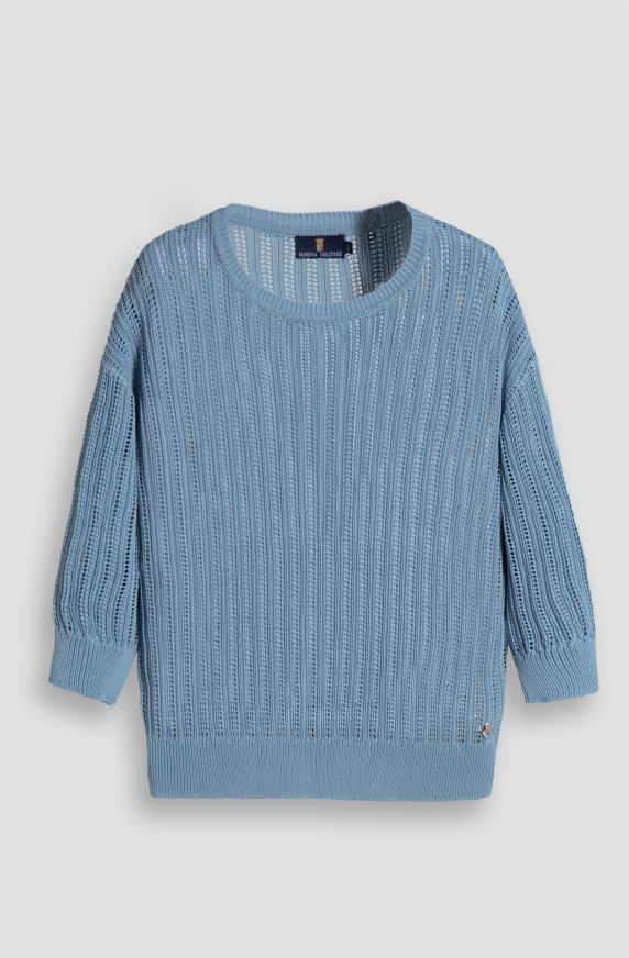 Women's knitted cotton sweater