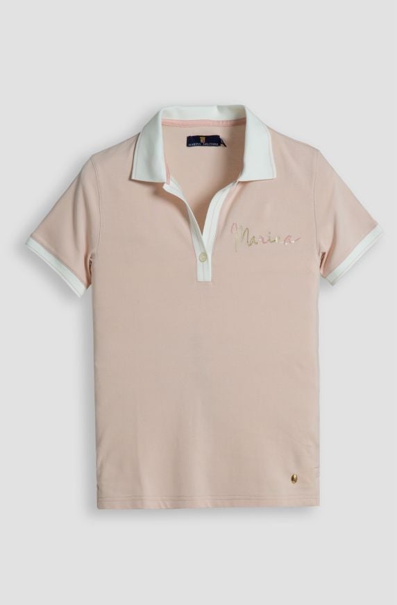 Polo da donna in cotone piquet