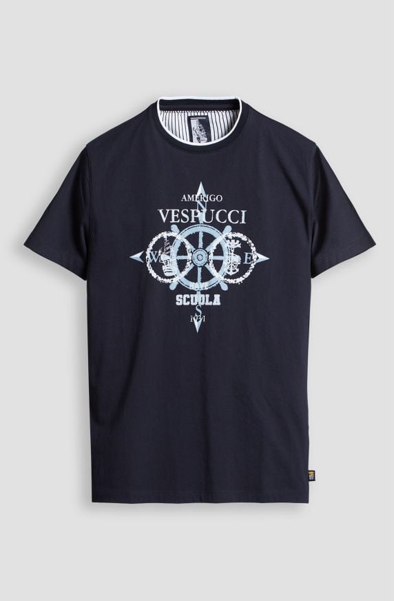 T-shirt da uomo Amerigo Vespucci in cotone jersey