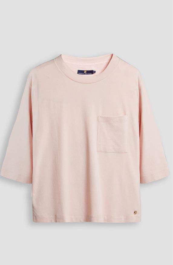 T-shirt da donna in cotone piquet