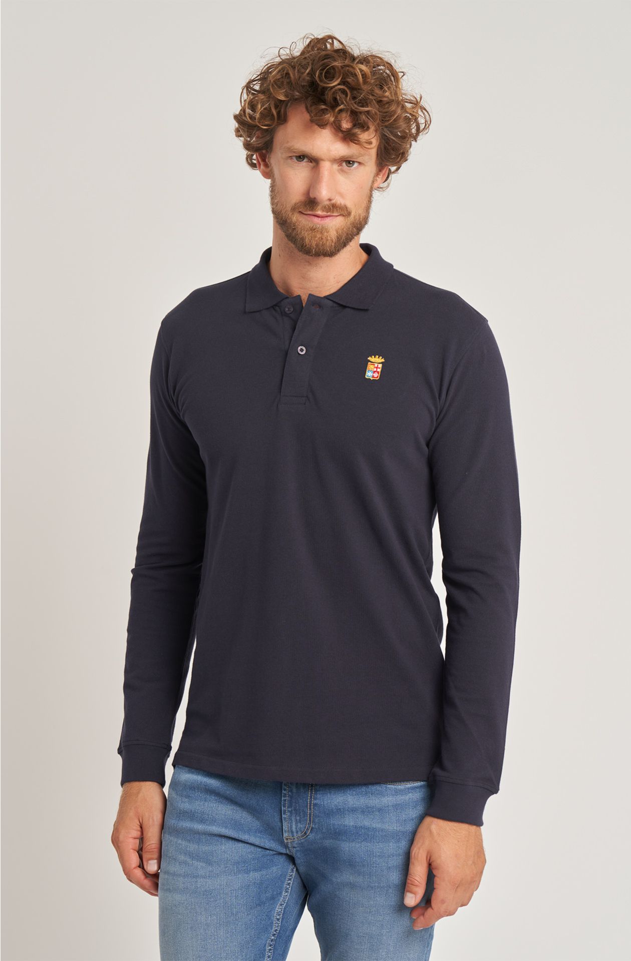 BASIC LONG-SLEEVED REGULAR FIT POLO SHIRT