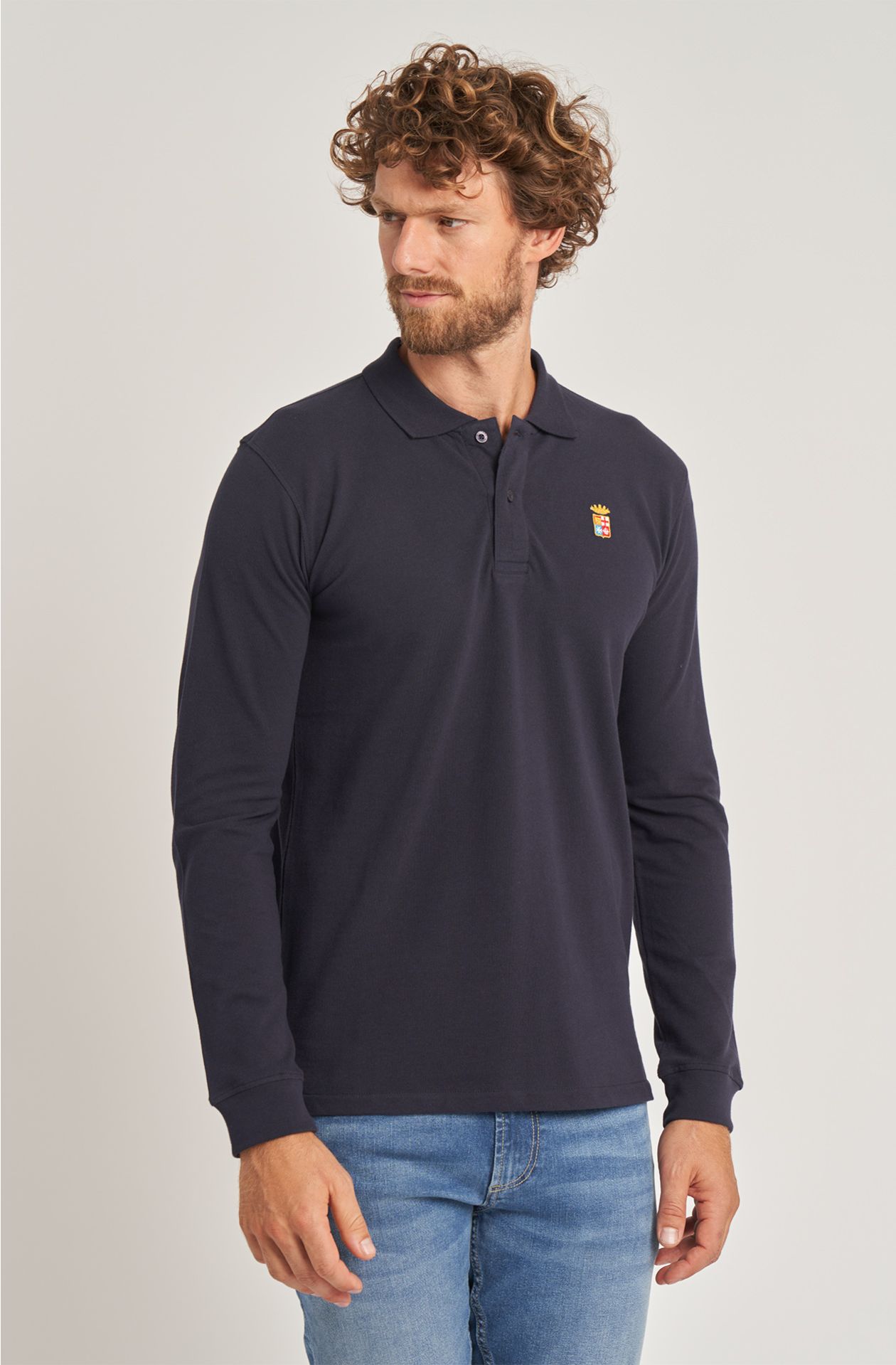 BASIC LONG-SLEEVED REGULAR FIT POLO SHIRT