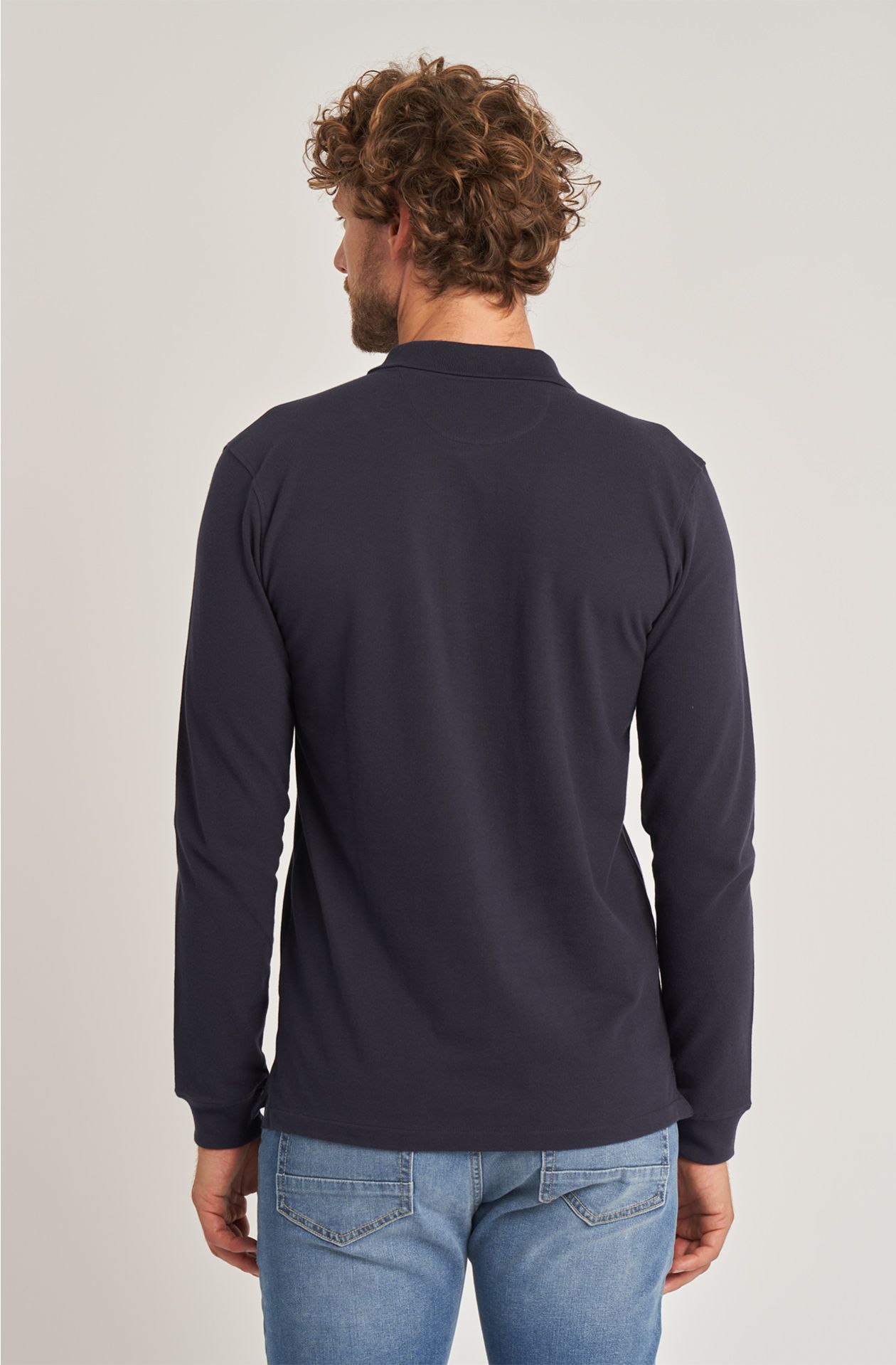 BASIC LONG-SLEEVED REGULAR FIT POLO SHIRT