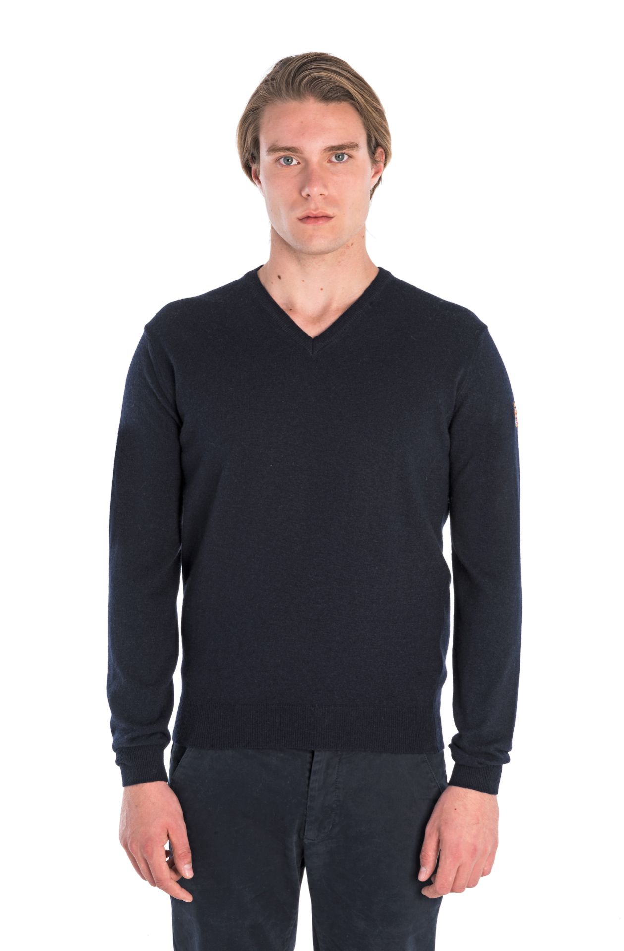 V-NECK WOOL BASIC SWEATER