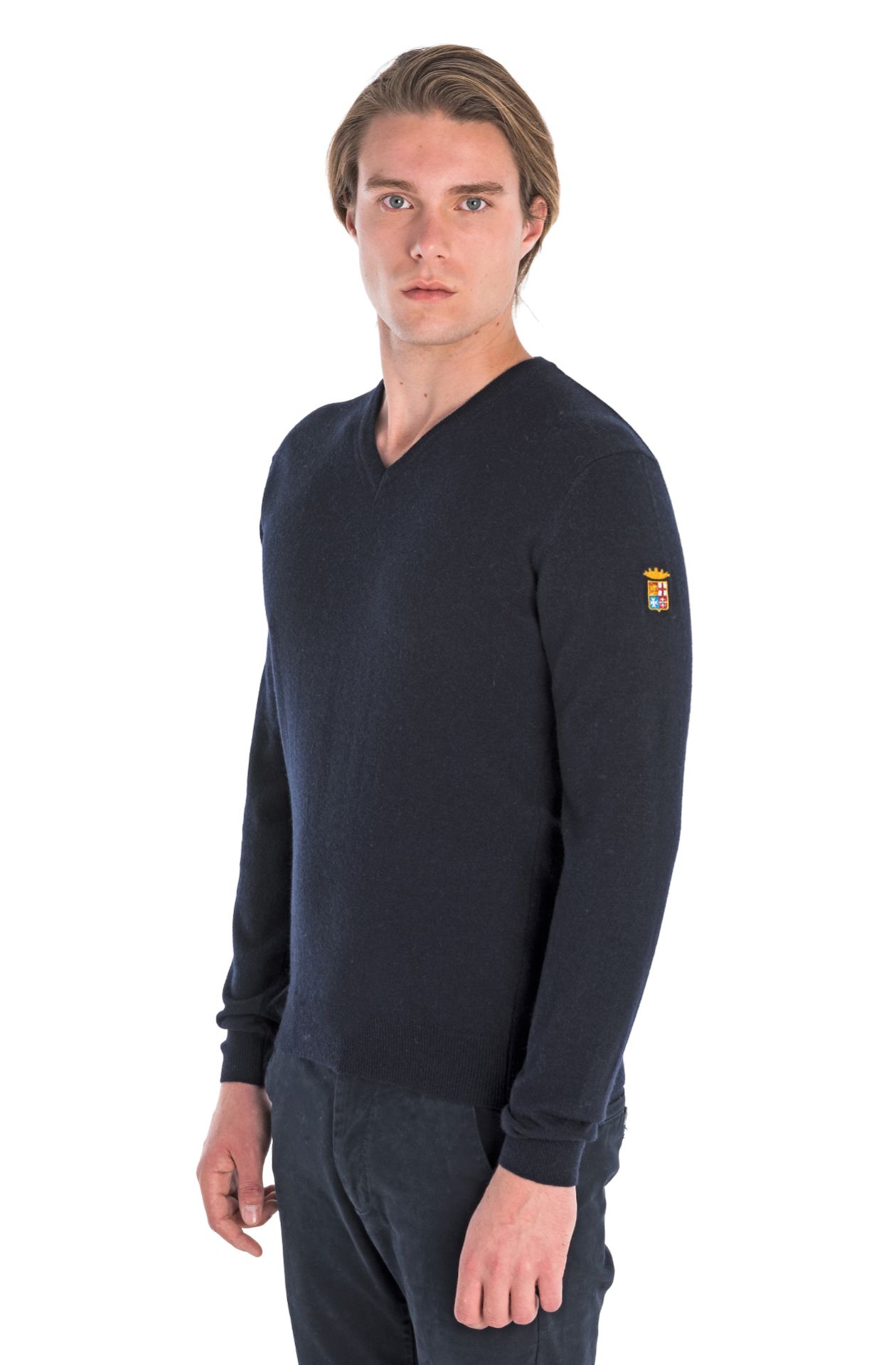 V-NECK WOOL BASIC SWEATER