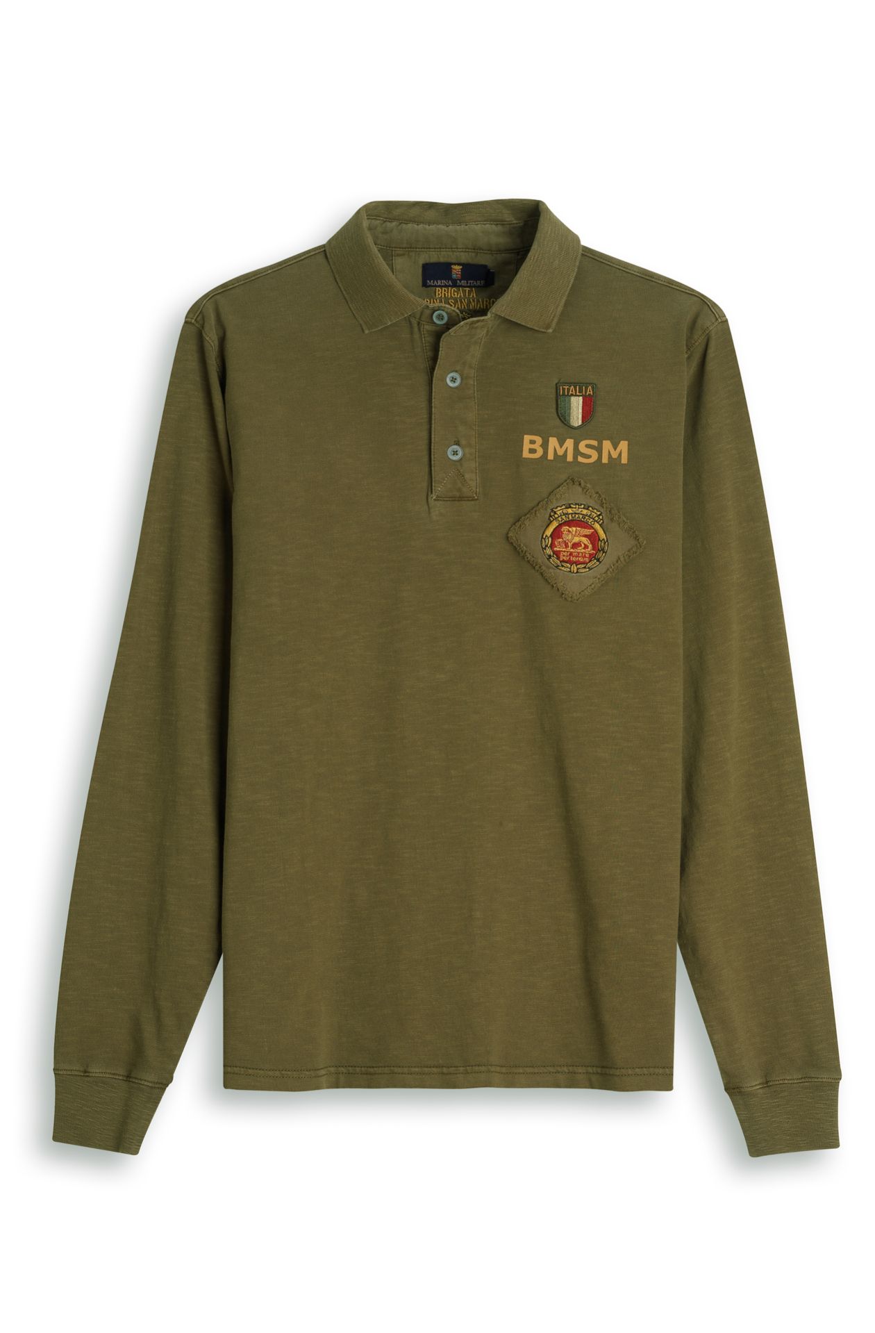 BMSM pure slub Sportswear Militare polo cotton Marina shirt