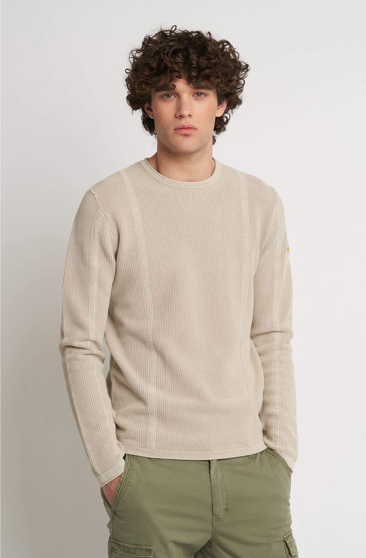 English rib cotton sweater