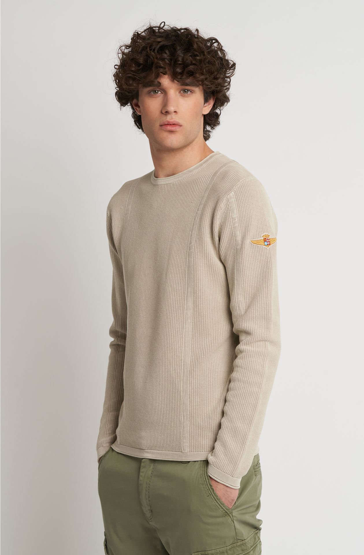 English rib cotton sweater