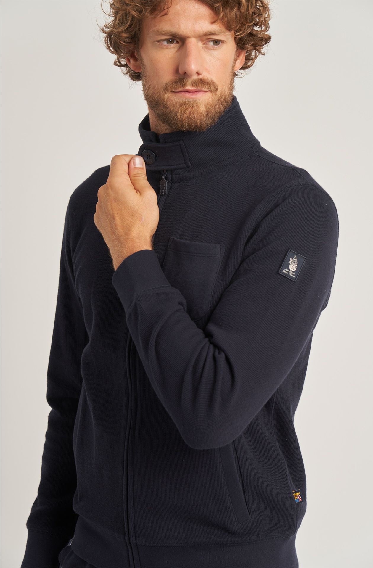 Amerigo Vespucci men's sweatshirt in cotton with zip