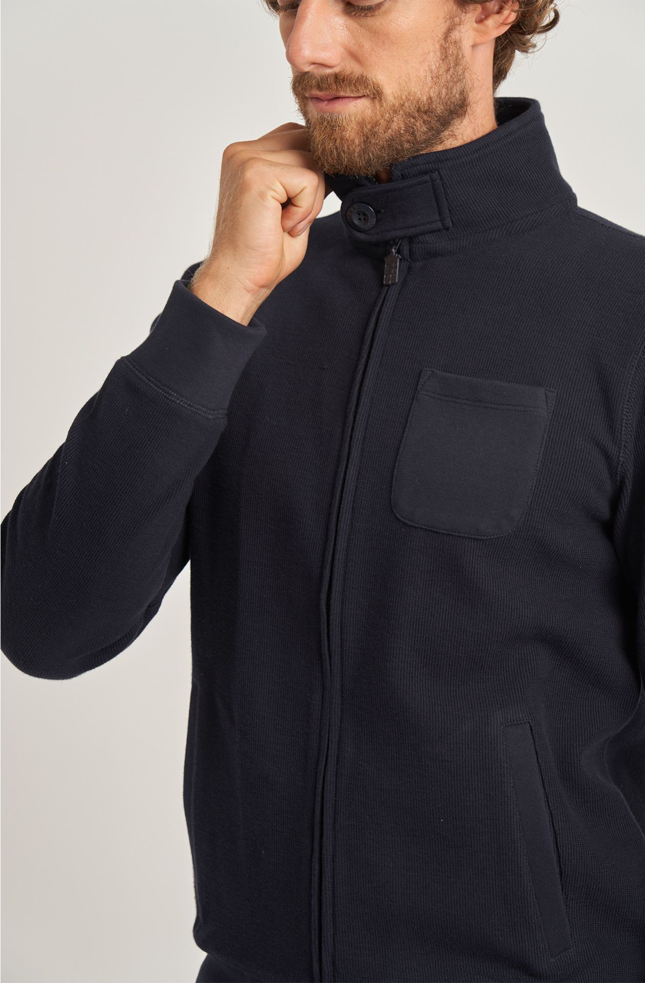 Amerigo Vespucci men's sweatshirt in cotton with zip