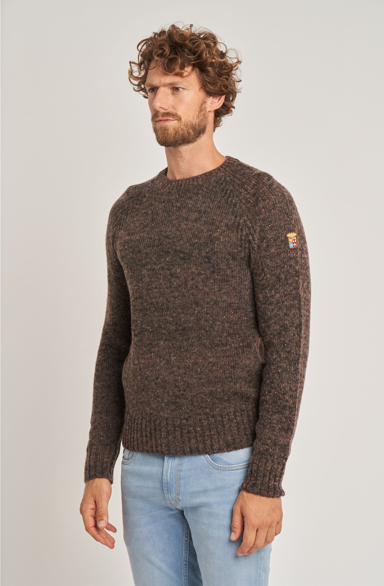 Weekend men's crew-neck wool sweater