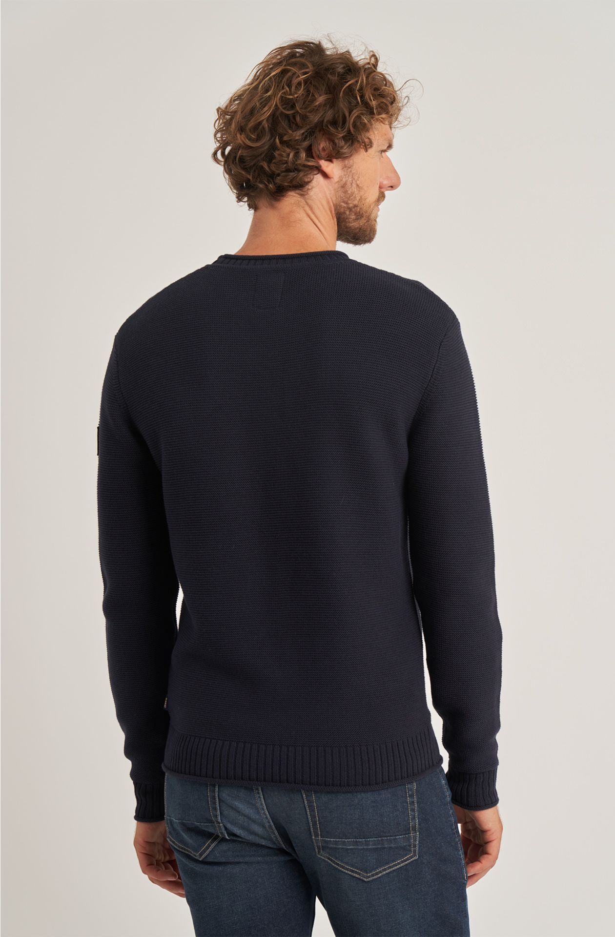 Amerigo Vespucci men's sweater in warm crew-neck cotton