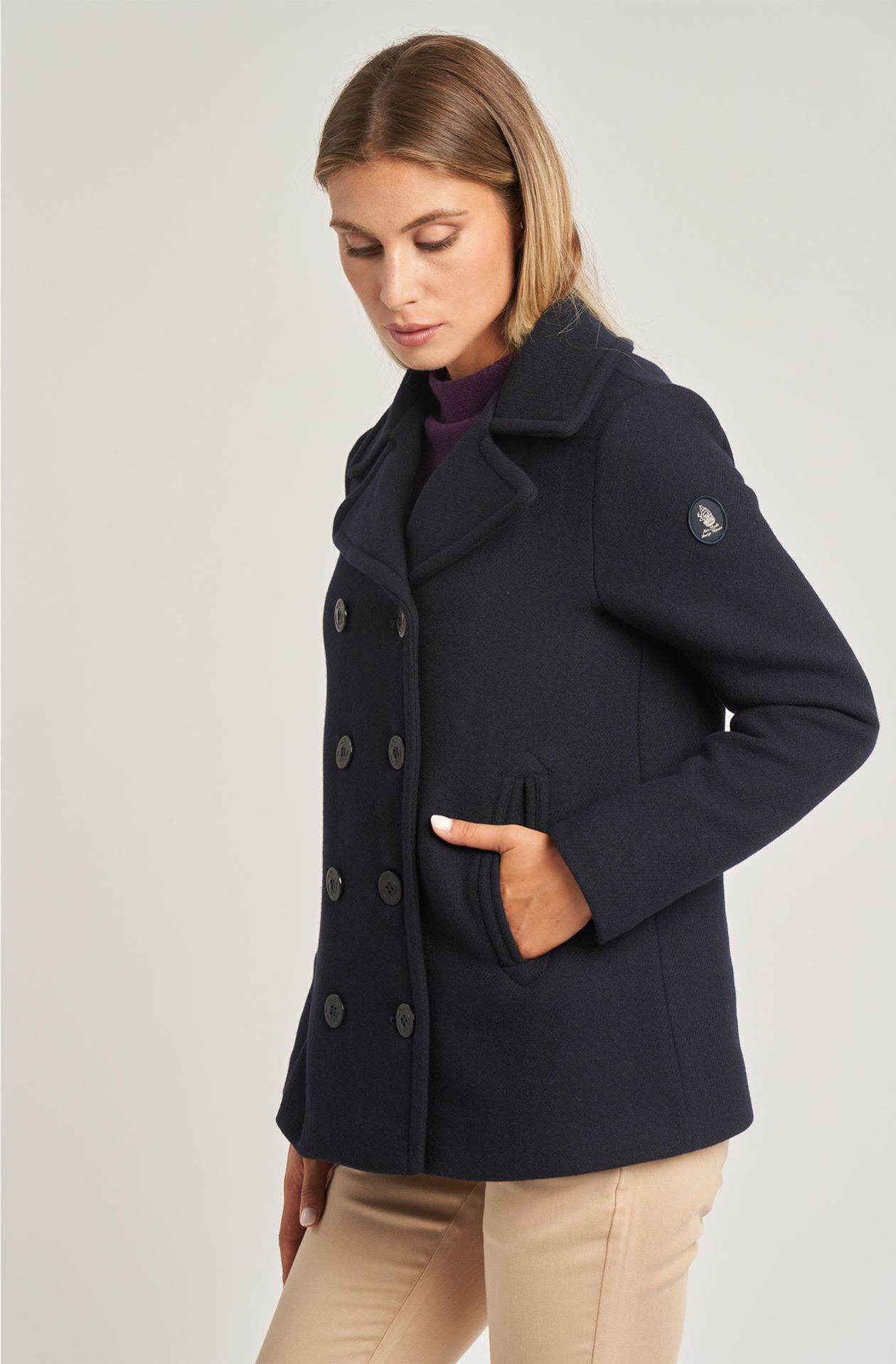 Peacoat da donna Amerigo Vespucci in misto lana