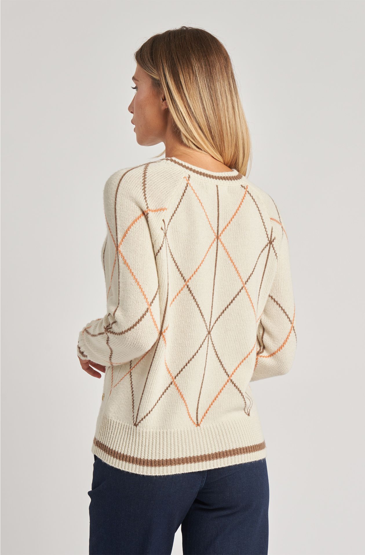 Women's crew-neck wool blend sweater