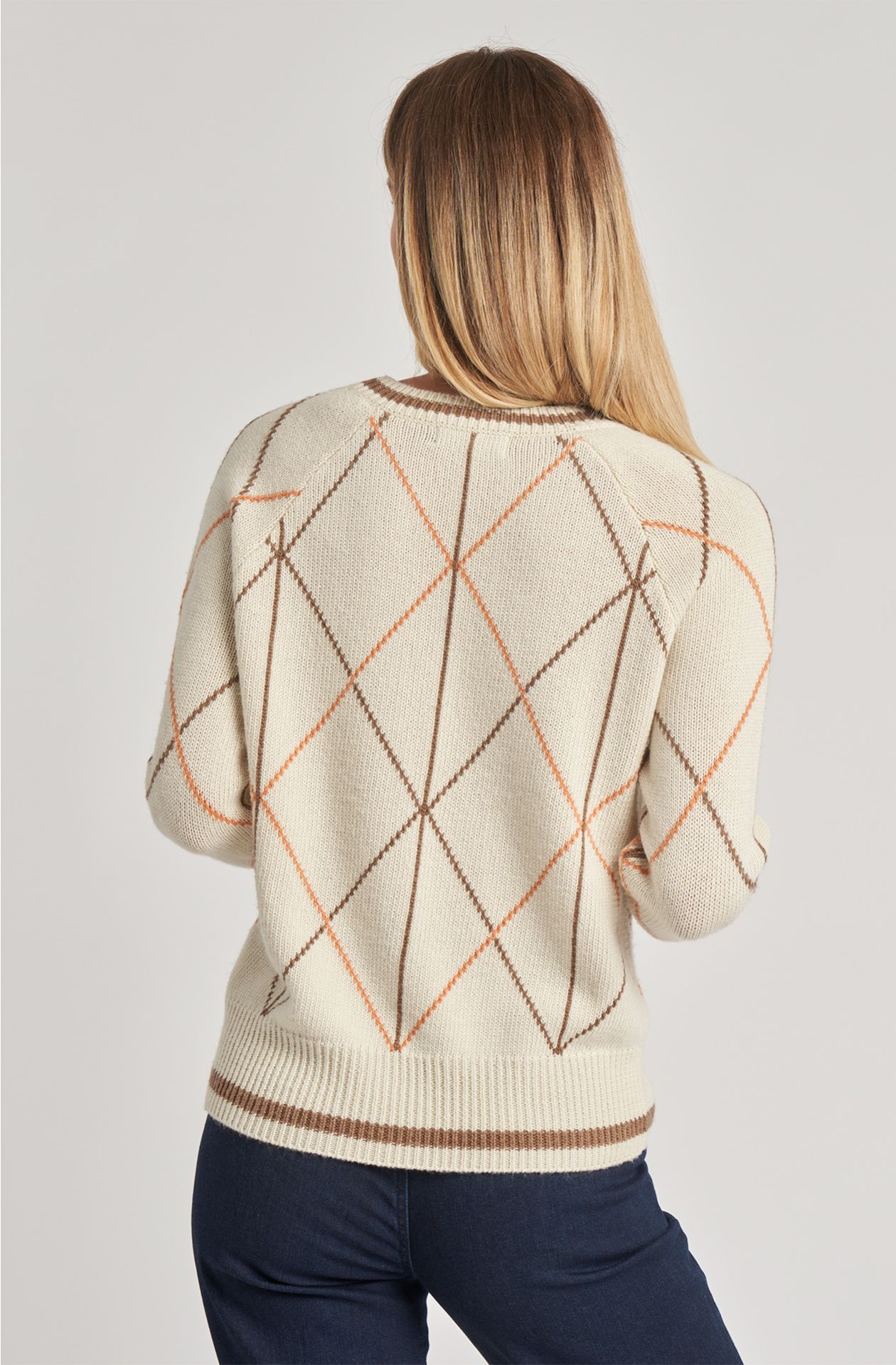 Women's crew-neck wool blend sweater