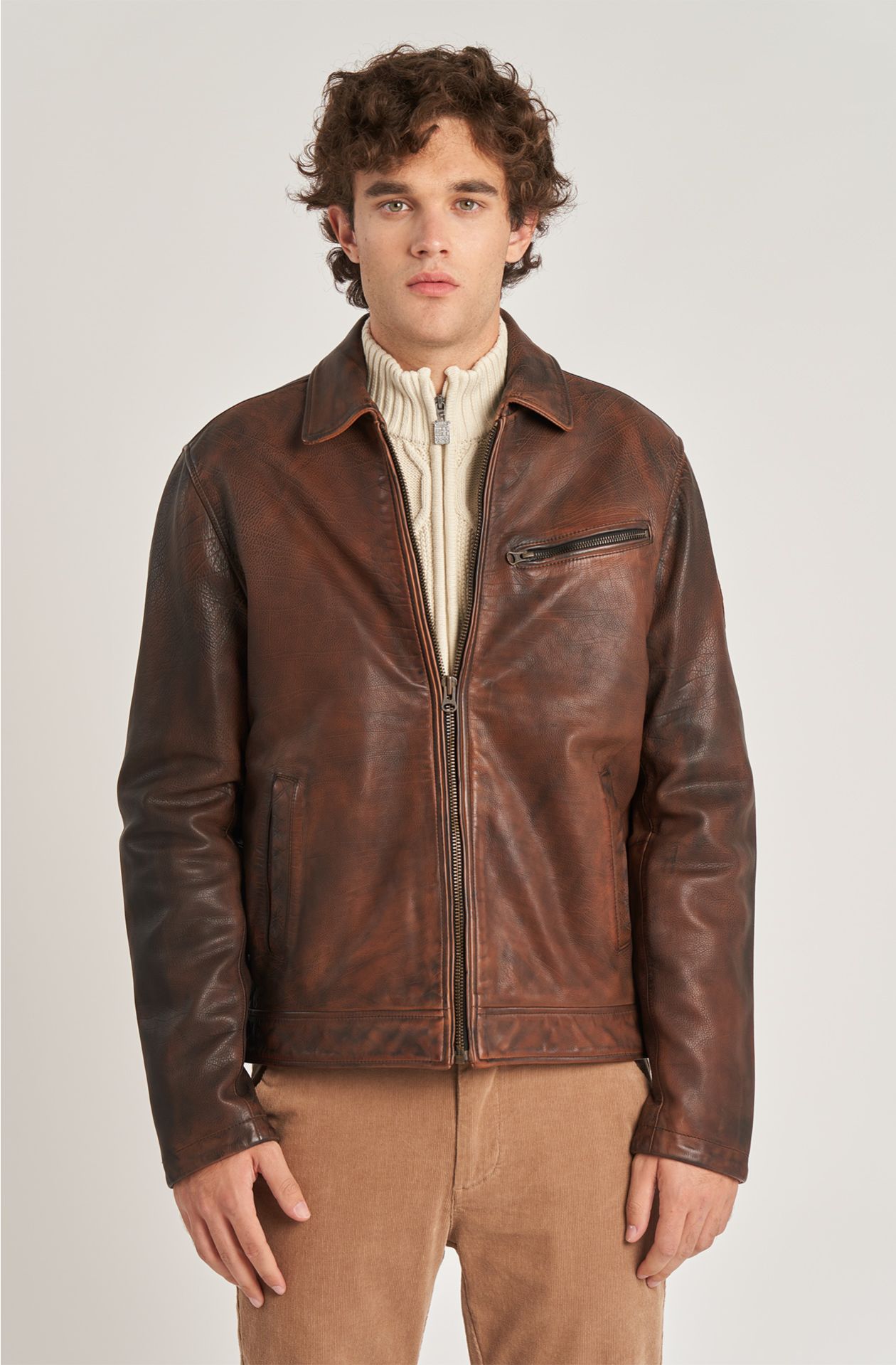 Brigata Marina San Marco men's leather jacket