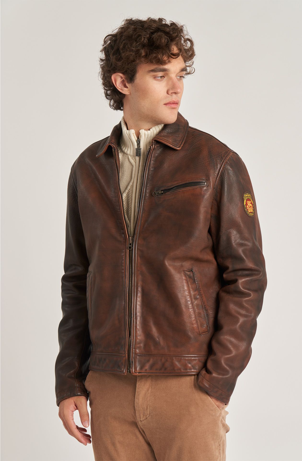 Brigata Marina San Marco men's leather jacket