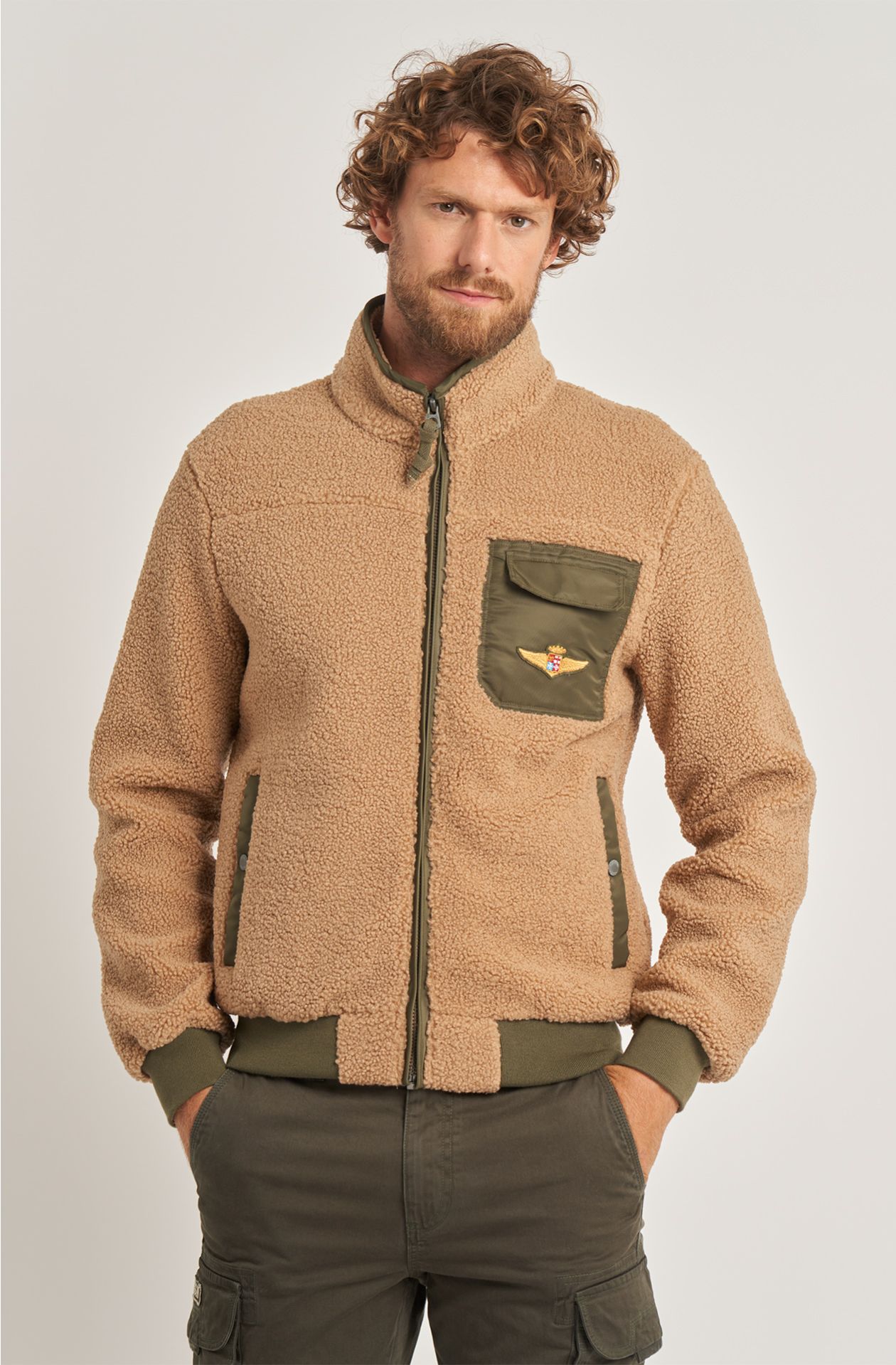 Men's Naval Aviation fleece bomber jacket