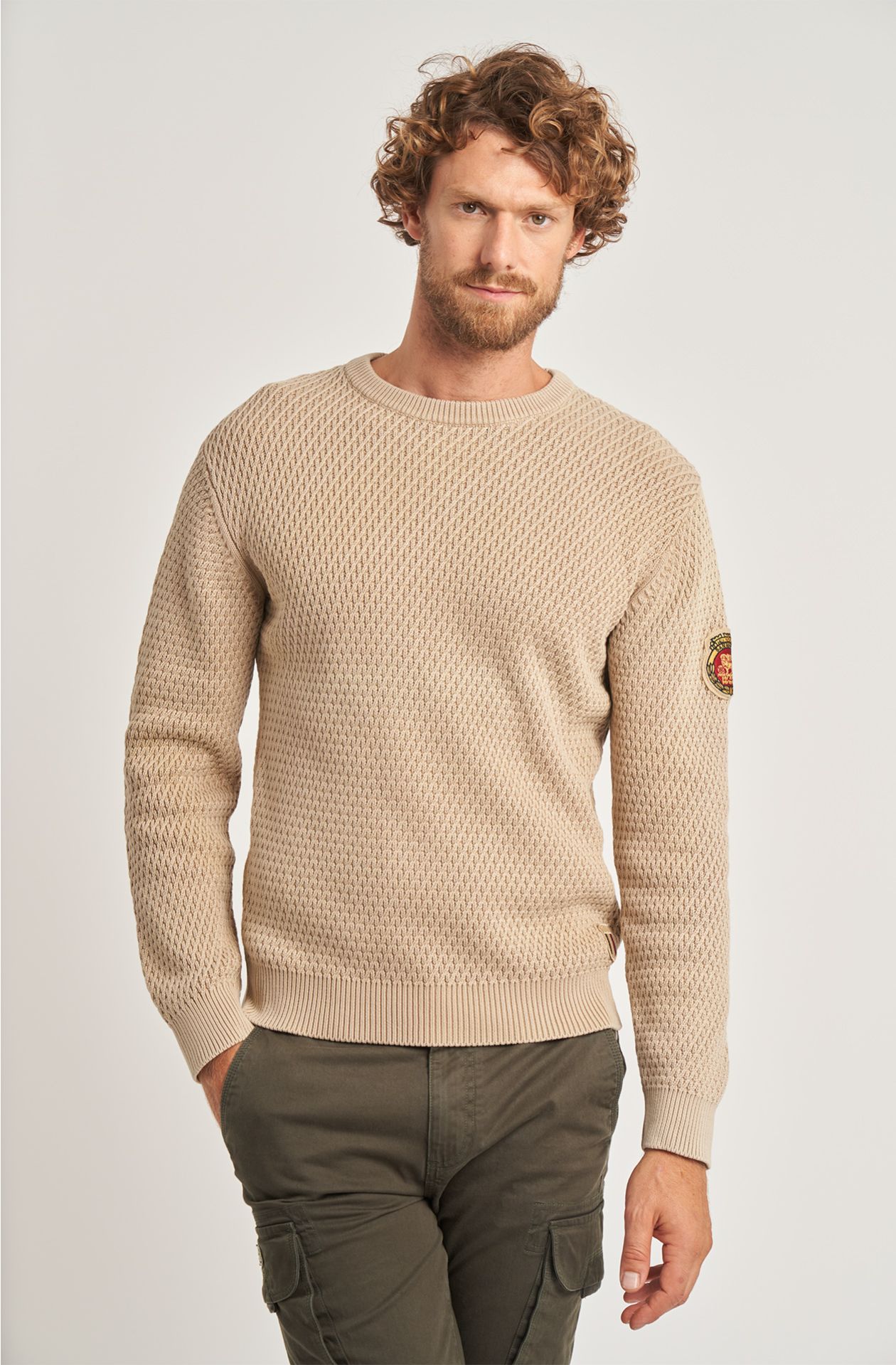 Brigata Marina San Marco men's sweater in warm cotton crew neck