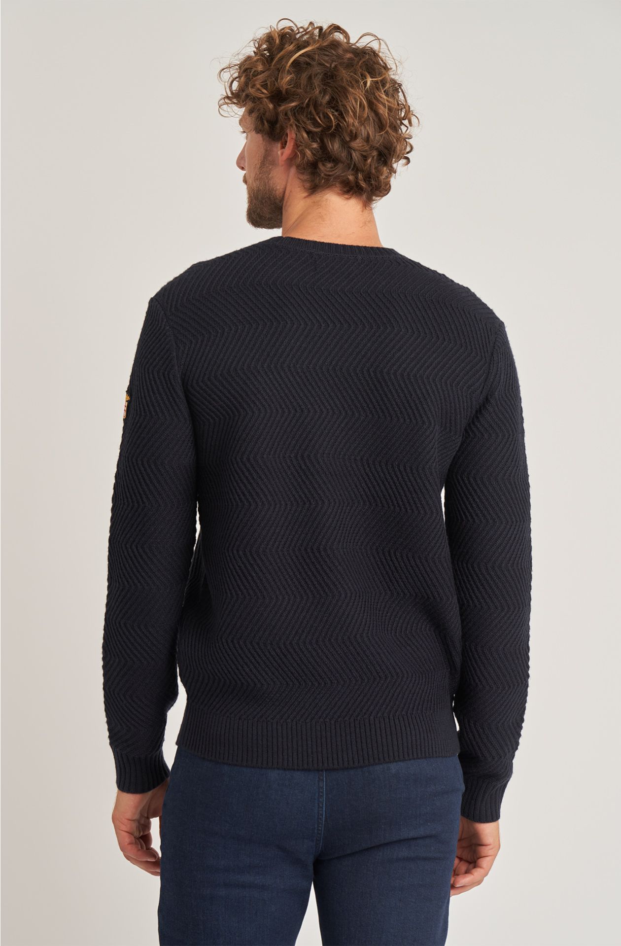 Weekend men's crew-neck wool blend sweater