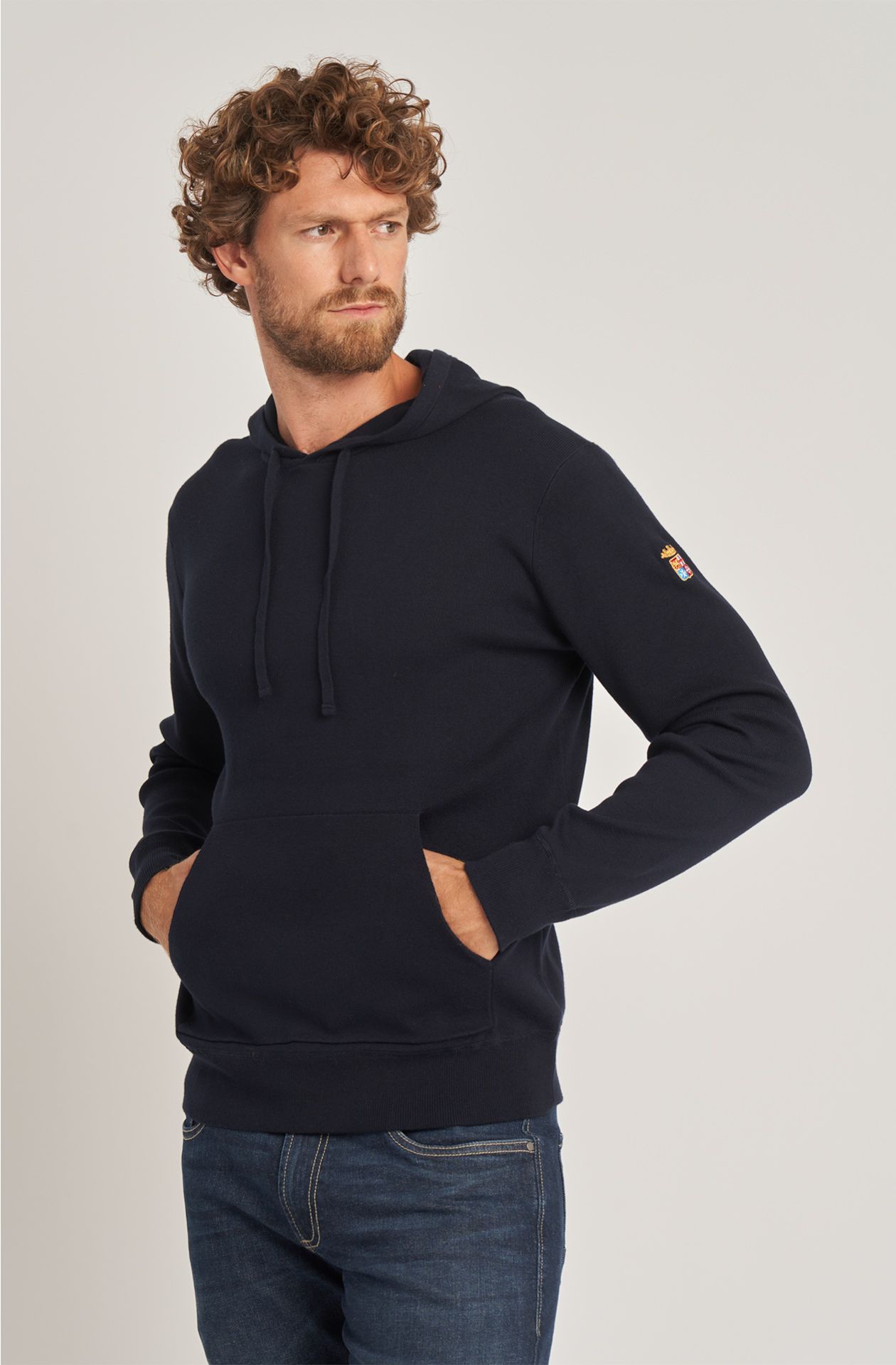 Organic cotton men's sweatshirt with hood