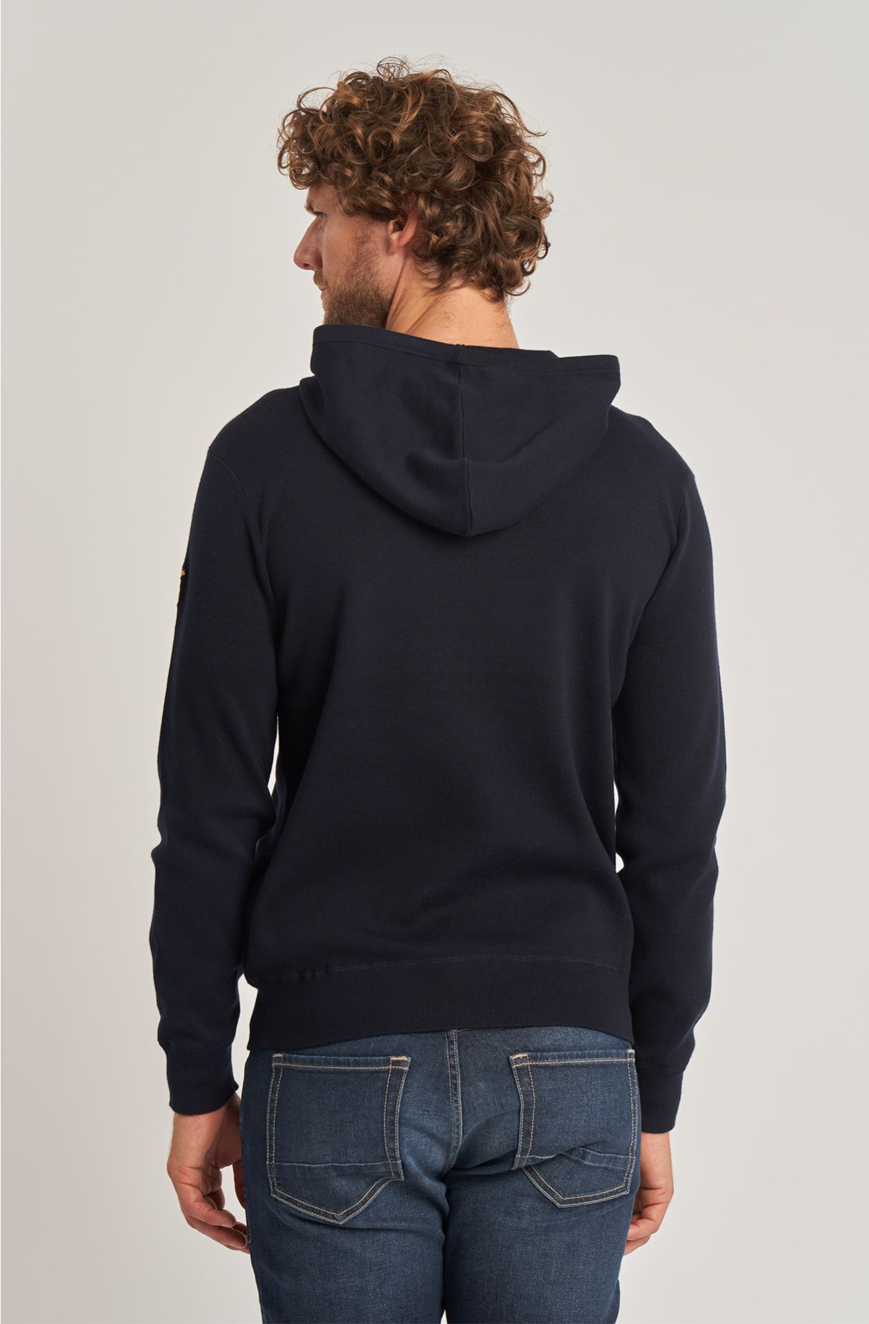 Organic cotton men's sweatshirt with hood