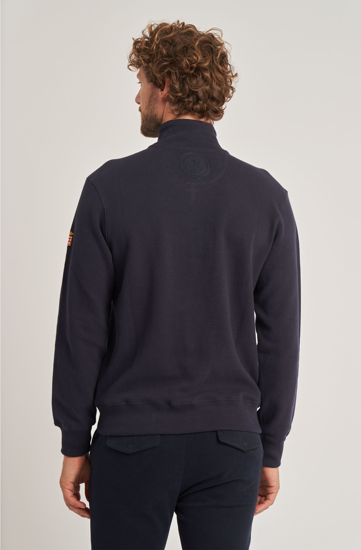 Weekend men's cotton sweatshirt with buttons