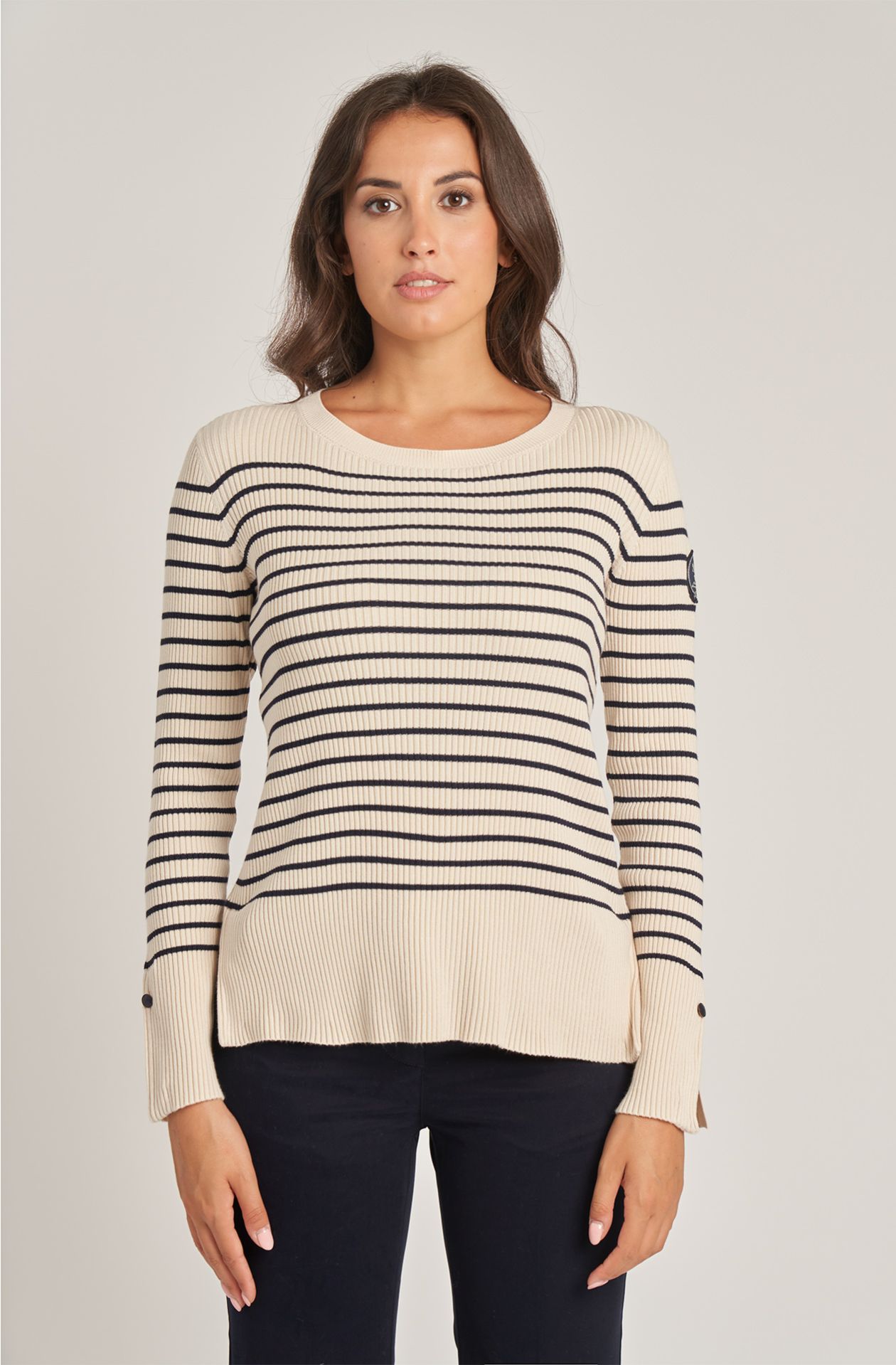 Women's ribbed viscose sweater