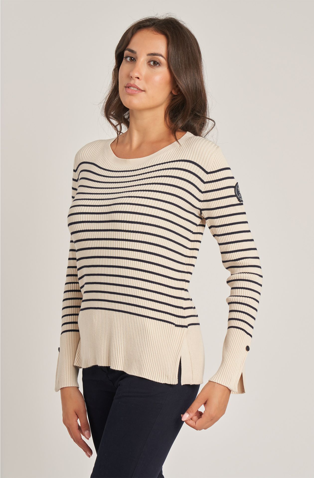 Women's ribbed viscose sweater