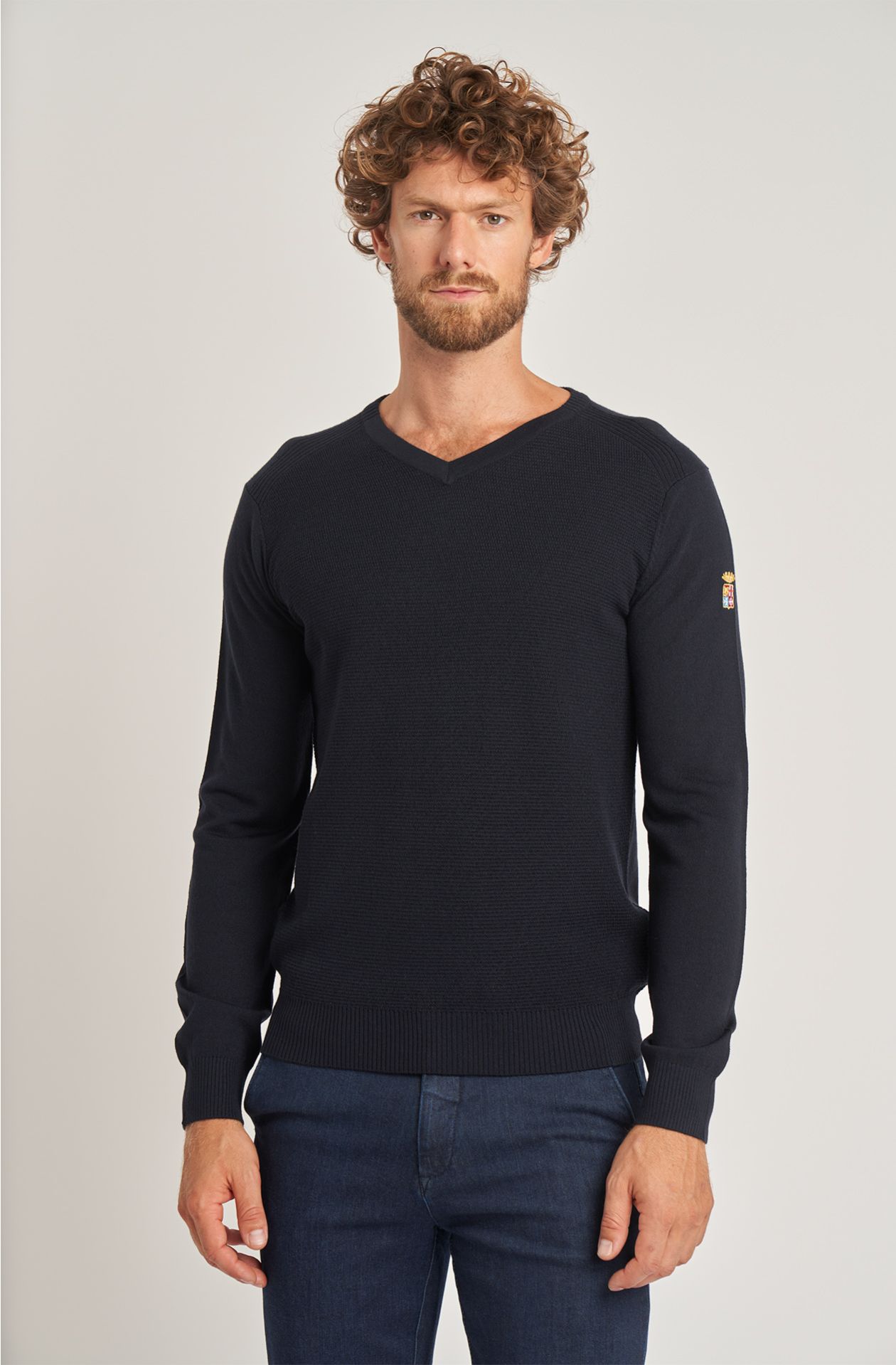 Maglione da uomo Classic in lana scollo a V