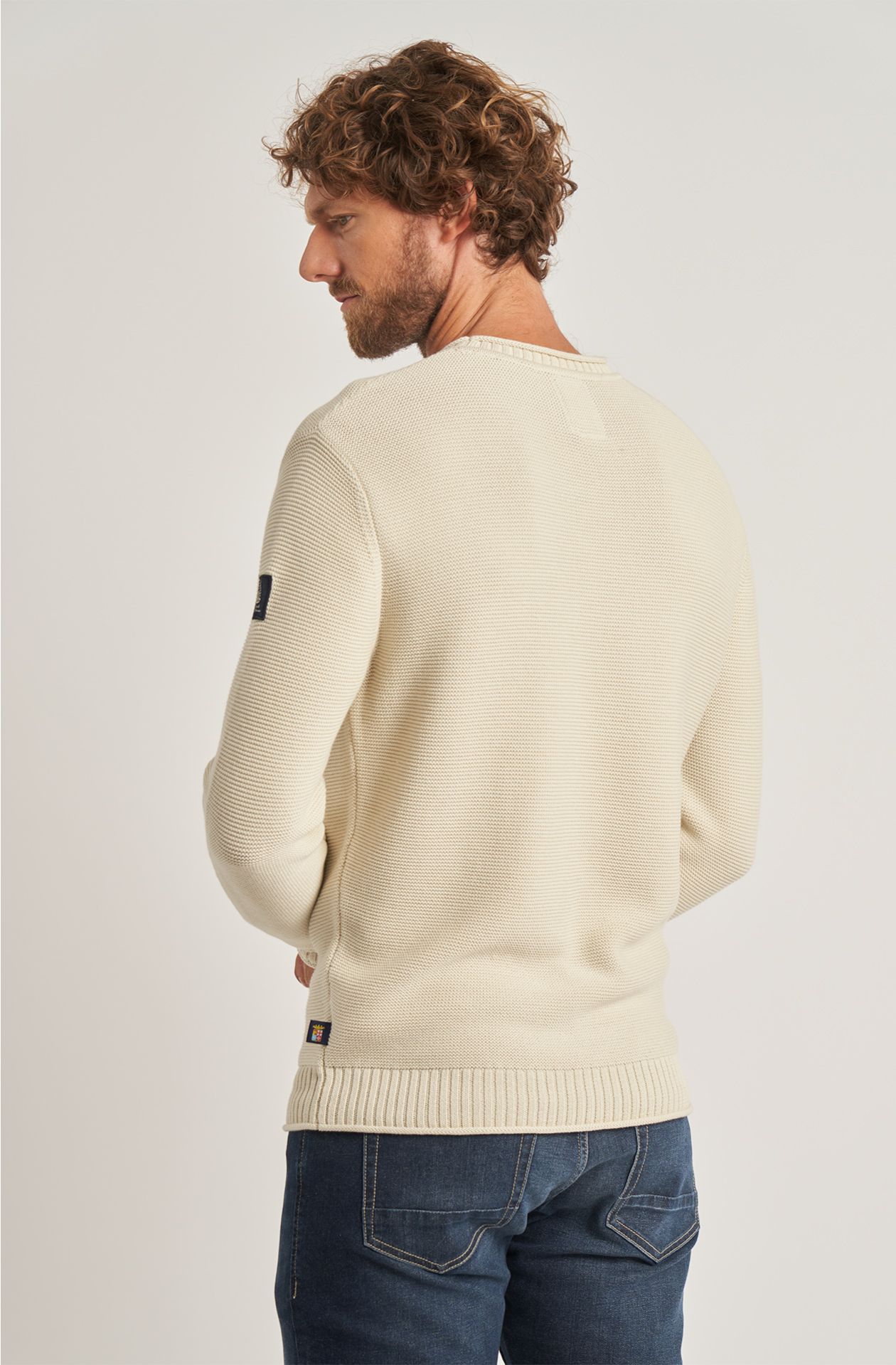 Amerigo Vespucci men's sweater in warm crew-neck cotton