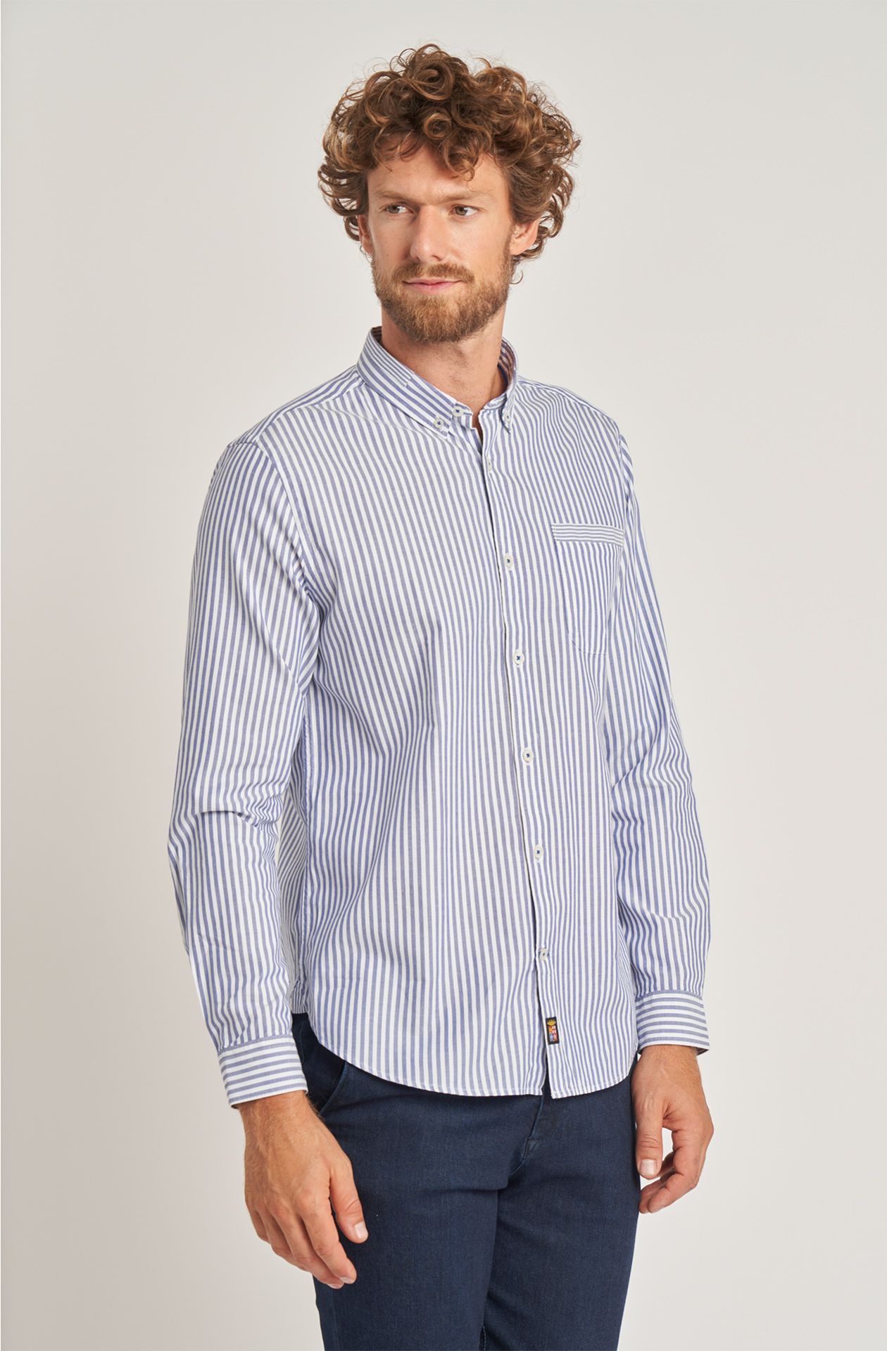 Weekend men's long-sleeved cotton shirt