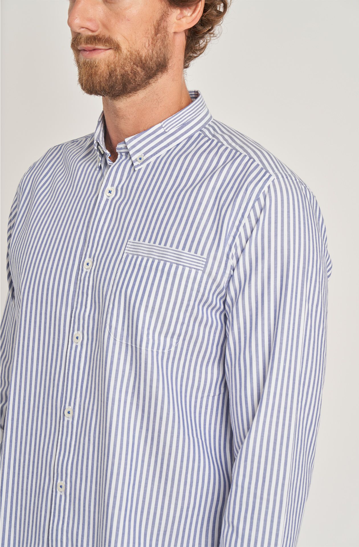 Weekend men's long-sleeved cotton shirt